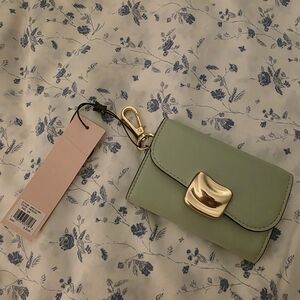 BCBGeneration Green Key & Card Holder with Gold Accent